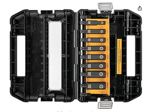[DW22838] DW22838 IMPACT SOCKET SET 10-PIECE MECHANIC TOOL SET 3/8-INCH DRIVE DEWALT