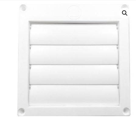 [111153] 111153 PML 320  4'' WHITE LOVERED HOOD FLU  PML320 Louvered Hood