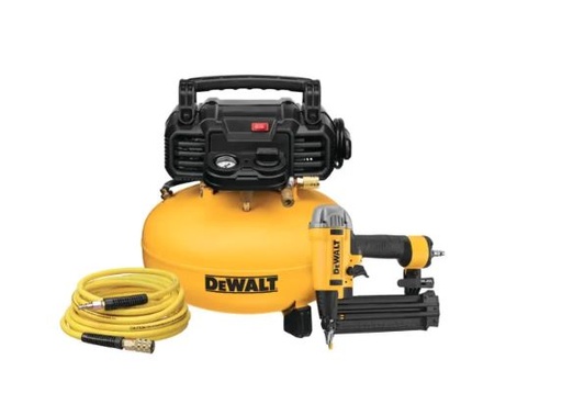 [DWFP1KITR] DEWALT DWFP1KIT – 18-Gauge Brad Nailer and 6-Gallon Oil-Free Pancake Air Compressor Combo Kit