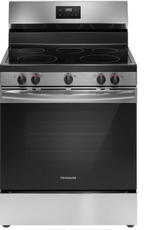 [FCRE3052BS] FCRE3052AS Frigidaire 30" Electric Smooth Top Freestanding Range Manual Clean - Stainless
