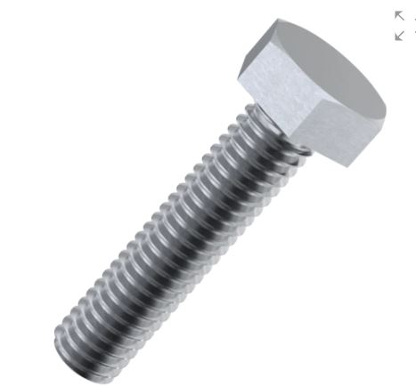 [NIK-207564] NIK-207564  METRIC HEX HEAD BOLTS FULL M6 1X16  BAGS X 100 UNIT