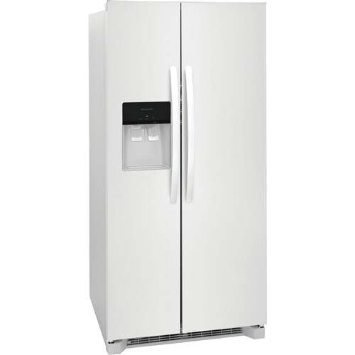 FRSS2323AW  Frigidaire 22.2 Cu Ft SD SxS Refrigerator, smooth finish - White.