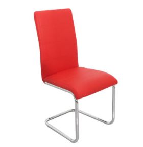 DINING CHAIR- CH2159 CROME LEGS RED,GREY,BLACK,WHITE -4PCS/1BOX