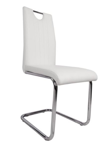 [CH2034] DINING CHAIR  CH2034  CROME LEGS WHITE BLACK GREY PU  4PCS/1BOX 