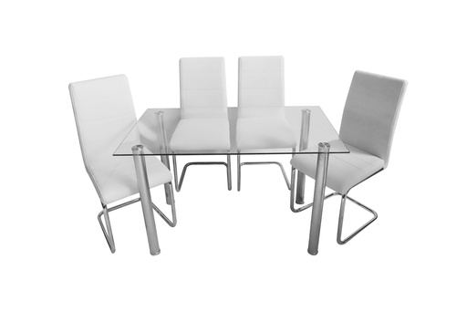 [TORI] TORI DINING SET  CHAIR COLORS WHITE BLACK GREY 