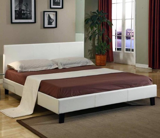 [SS8001 KING] SS8001   BED  KING  BLACK ,WHITE, COFFEE. BED FRAME WITH LEATHER UPHOLSTERY 1PACKING BOX