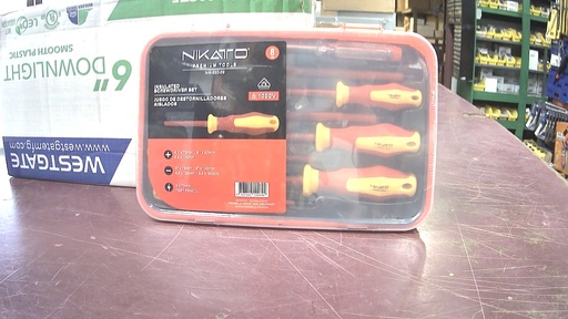 [NIK-220-09] NIK-220-09 INSULATED SCREWDRIVER SET 8 PIECE 1000V