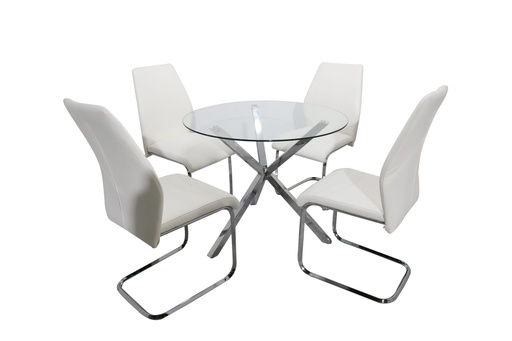 [VIENNA] VIENNA DINING SET  2070 CHAIRS  WHITE BLACK GREY 
