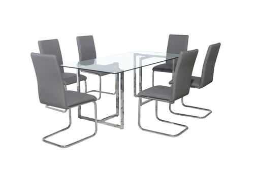 [ZURI] ZURI DINING CHAIR  6 CHAIR  2159 CHAIRS  WHITE BLACK GREY