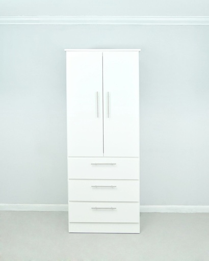 WARDROBE  BLACK WHITE FRESNO LULA 29.5''W X 72''H X 22''D