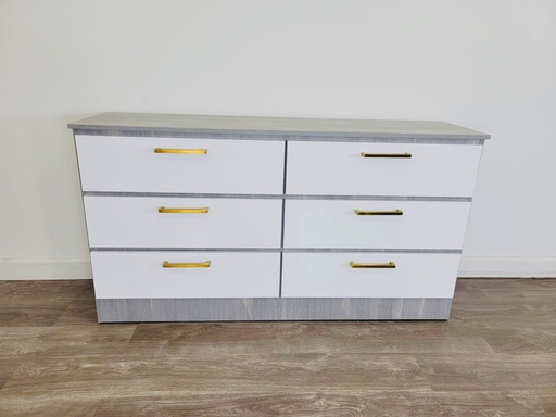 [MIAMI DRESSER] MIAMI  DRESSER  CHARCOAL OR LULA + GLOSSY WHITE  COMES WITH HANDLES H-60 SILVER OR GOLD