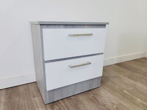 [MIAMI NIGHT STAND] MIAMI  NIGHT STAND  CHARCOAL OR LULA + GLOSSY WHITE  COMES WITH HANDLES H-60 SILVER OR GOLD