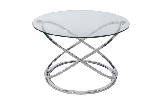 [CT4119] COFFE TABLE SET  CT4119  CHROME LEGS TEMPERED CLEAR GLASS TOP 8MM