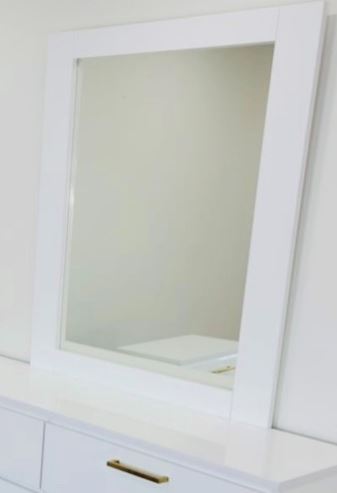 [MIRROR WHITE 33''X 40.2''X 1.5''] MIRROR WHITE  33''X 40.2''X 1.5'' WHITE