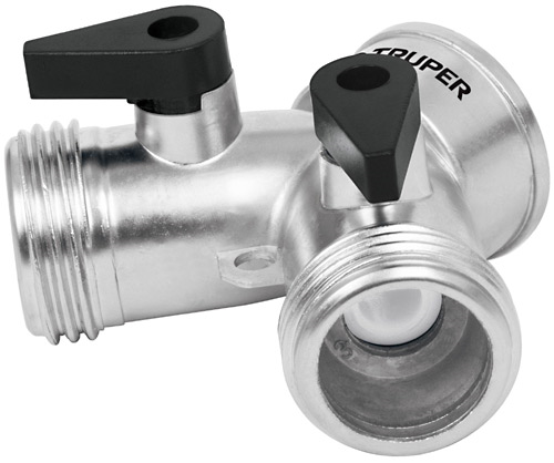 [10372] 10372  ALUMINUM "Y" CONNECTOR WITH SHUT-OFF