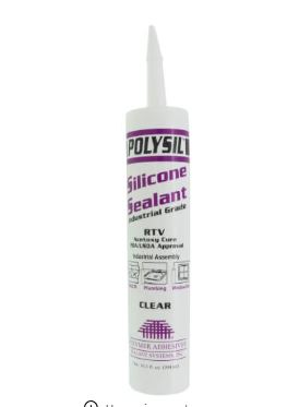 [2-SILI-003 RTV 0423] 2-SILI-003 RTV  0423  POLYSIL WHITE 100% RTV 12-10.3 OZ TUBES/CS 