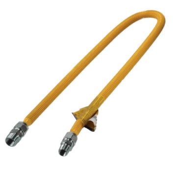 [GC10C-3131-48] GC10C-3131-48  SS48''DRYER GAS CONNECTOR 3/8 ''OD(1/4'' ID) 1/2'' MIP X 1/2''MIP