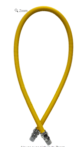 [GC30C-3131-24] GC30C-3131-24   CONNECTOR, 5/8" OD x 24"  is a flexible, universal long stainless steel gas line connector. 5/8" OD is designed for use on domestic ranges
