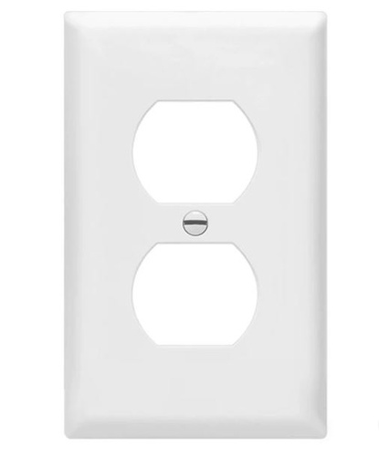 [TAN-70WM] TAN-70WM  DUPLEX RECEPTACLE WALL PLATE MID-ZIZE WHITE