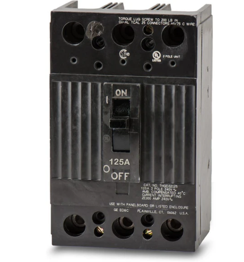 [THQD32125] THQD32125   125A 3P 240V CURRENT INTERRUPTING 22000AMP 240V G.G