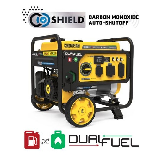 [201279] 201279  4250W Dual Fuel Generator with CO Shield®
