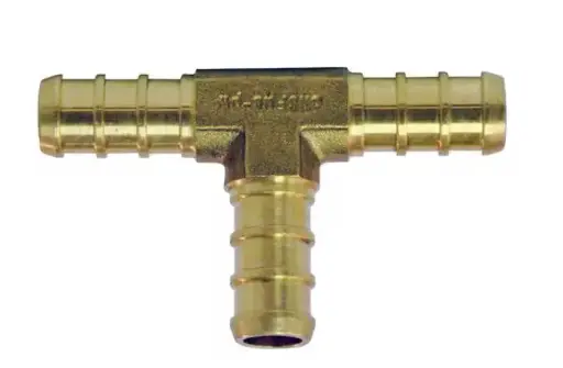 [APXT38] APXT38  3/8 in. Brass PEX-B Barb Tee 