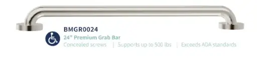 [BMGR0024] BMGR0024  PREMIUM GRAB S/S 24'' 1.5'' DIAMETER  BAR  BARRA DE AGARRE 