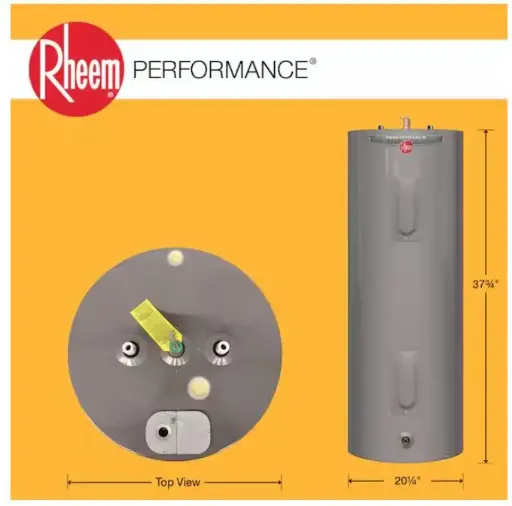 [XE30M06ST45U1]  XE30M06ST45U1   Performance 30 Gal. Medium 4500-Watt Double Element Electric Water Heater with 6-Year Warranty RHEEM 37-3/4 H X  20-1/4 W