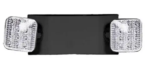 [EMERGENCY REGULAR BLACK EL-1-BK] EMERGENCY REGULAR BLACK EL-1-BK   1.2WX2 LARGE-HOUSING DUAL -HEAD EMERGENCY LIGHT 120/277V BLACK WESTGATE