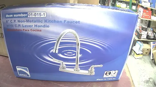 [01-015-1] 01-015-1   8"HI-RISE TWO S TYPE HANDLE FAUCET WITHOUT SPRAY CHROME PLATED 