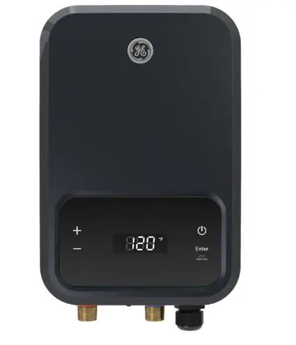 [GE27DNHPDG] GE27DNHPDG  270  GE® Tankless Electric Water Heater  Dimensions: 15.20 H x 10.20 W x 3.70 D 40 Amp (x3) 	240V ; 120A