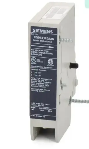 [CQDST120AAS] CQDST120AAS  SIEMENS 120VAC Shunt/AUX BQD-CQD-NGB SIEMENS  MCCBACC  Circuit Breaker Shunt Trip