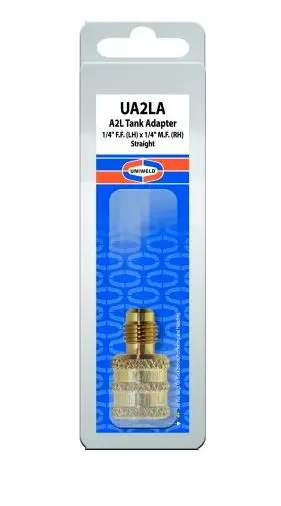 [UA2LA A2L] UA2LA  A2L  TANK ADAPTER 1/4'' F.F (LH) X 1/4'' M.F (RH) STRAIGHT R32  R454