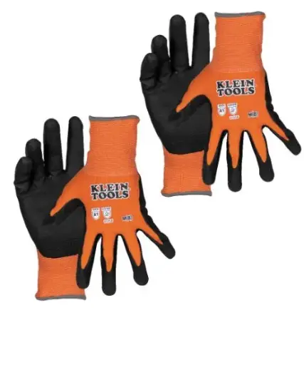 [60582] 60582 KNIT DIPPED GLOVES CUT LEVEL A1 TOUCHSCREEN X-LARGE 2-PAIR KLEIN TOOLS