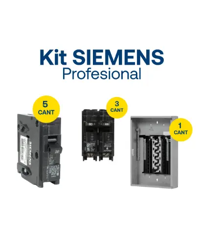 Siemens Professional Electrical Kit – 125A Load Center + Breakers (9 pcs)