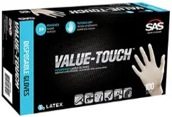 [6593] 6593Value-Touch Powdered Latex - 5 mil - 100 Gloves per box (by weight) Lrg