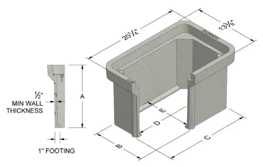 [1118-18] 1118-18 Oldcastle Polymer  11" X 18" 