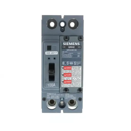 [QRH22B100] QRH22B100 SIEMENS 2 Pole, 100 Amp, 240 Volts AC 25kAIC SIEMENSMCCBNEW
