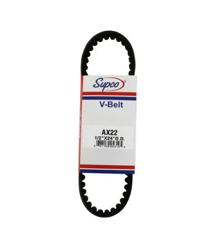 [AX22] AX22 MOLDED COGGED V-BELT  BELT,V,COG,0.375 IN W,24 IN L,0.22 IN H