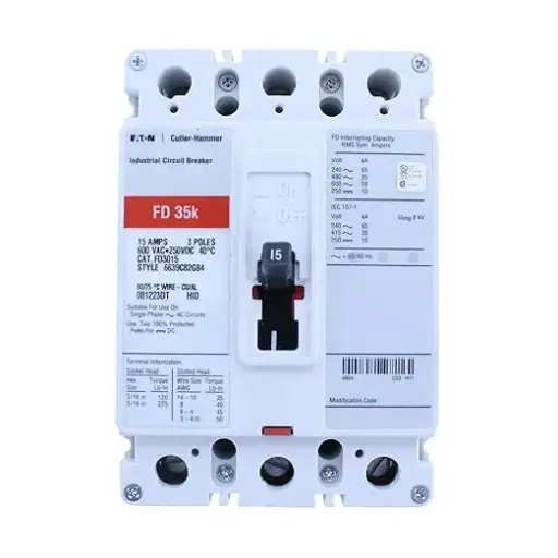 [FD3015] FD3015 Cutler-Hammer FD3015 - Disyuntor térmico, 3 polos, 15A 36K EATON