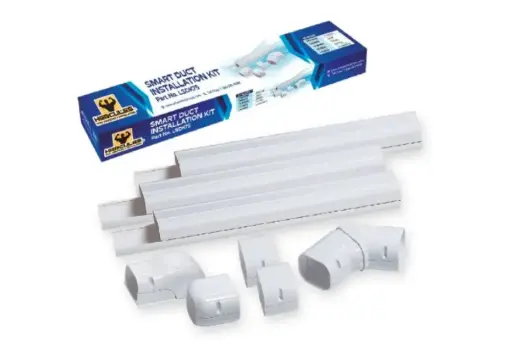 LSDK75   Smart Duct Installation Kit - 75mm 1- 90° Horizontal elbow, 1- Wall inlet, 2 Joint, 3 Split line tubes LINE COVER
