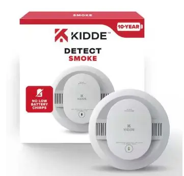 [21031466 20SD10] 21031466 20SD10 KIDDE  10-Year Battery Powered Smoke Detector with Photoelectric Sensor