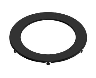 [WFRL-TRIM-6R-BS] WFRL-TRIM-6R-BS WAFER 6" TRIM ROUND SMOOTH BLACK RAB