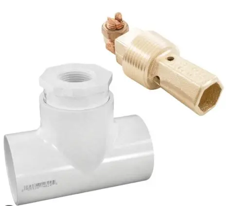 [PB-2009] PB-2009   KIT WATER BONDING FITTING   Accesorio de unión de agua de latón con kit de plomería de PVC de 2 pulgadas para piscina de 1 pulgada MPT - Cumple con NEC para piscinas enterradas, spas y características de agua 