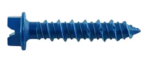 [KN4-21100] KN4-21100 TALCOM   Hex Washer Head 1/4'' X 1-1/4'' CONCRETE SCREWS HEX BLUE  100PCS